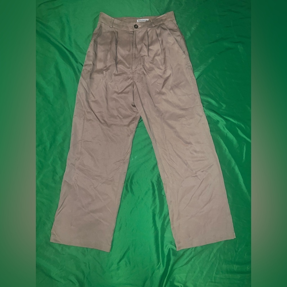 Reformation Pleated High Rise Tan Dress Pants size 6